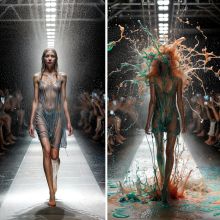 Bobographer: Dissolving fabric fashion show--Lingerie