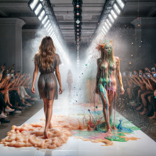 Bobographer: Dissolving fabric fashion show--Lingerie
