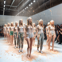 Bobographer: Dissolving fabric fashion show--casual