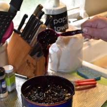 JD and Messy Andi: Blueberry Compote Test