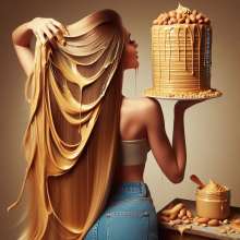 splathair2020: AI Messy Peanut Butter part 2... Blondes