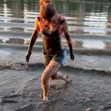 Wet_look_elena: Inna River and Mud