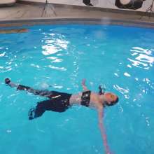 WetlookFashion: Lilith Rocks the Pool in Sexy Leather Pants and a Tube Top