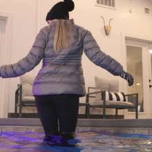 WetlookFashion: Mandi Swims in Winter Clothes