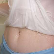 WetPlace: Marina Shower in Jeans Shorts