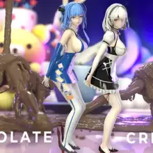 wfevgrb: [mmd] Chocolate Cream  Laysha Azur Lane Messy Edition