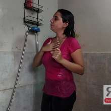 Ready2Wam Studio: Monica Gets Wet after a Card Game with Katty