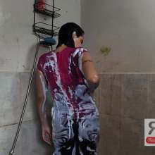 Ready2Wam Studio: Monica Gets Wet after a Card Game with Katty