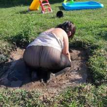 Darkabyss445: Muddy Affair in Satin and Stockings