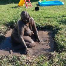 Darkabyss445: Muddy Affair in Satin and Stockings