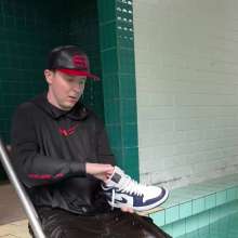 vstyle83: Pool Time in Sagging Cargo Pants and Nike Jordans