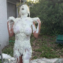 Slimed Models: New Model Gets Slimed for the First Time, in the Buff!