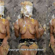 SlapstickStuff: Tiya Goes Topless At A Tasting Menu!  Edits Now!