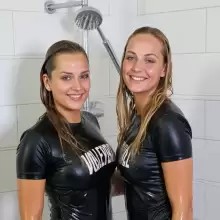 WetlookCoso: Clothed shower after volleyball match (wet-only)