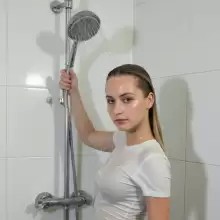 WetlookCoso: Clothed shower after volleyball match (wet-only)