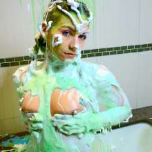 messyhot: Babbleorieka Thick Green and Blue Slime