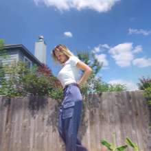 WetlookFashion: Camille Gets Wet in a White Shirt and Satin Pants