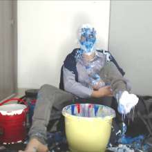 MessyGuys: College Twink Dips His Head and Is Covered in Creamy Slime