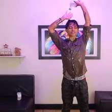 WETColours: Derek Gets His Face and Shirt Dirty and Then Gets All Wet