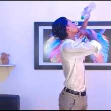 WETColours: Derek Gets Wet Dressed Elegantly with White Shirt and Pants