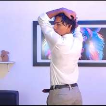 WETColours: Derek Gets Wet Dressed Elegantly with White Shirt and Pants