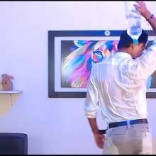 WETColours: Derek Gets Wet Dressed Elegantly with White Shirt and Pants