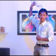 WETColours: Derek Gets Wet Dressed Elegantly with White Shirt and Pants