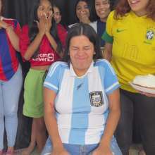 RevSlymsford: Glory Loses The Football Bet!  Trashed In Argentina Shirt