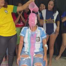 RevSlymsford: Glory Loses The Football Bet!  Trashed In Argentina Shirt
