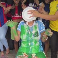RevSlymsford: Glory Loses The Football Bet!  Trashed In Argentina Shirt