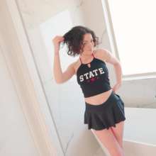 WetlookFashion: Hot Wet Mini Skirt Bathroom Action with Elena