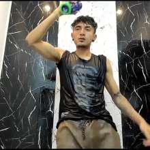 WETColours: Jack Super Wet in Black T-shirt with Pants