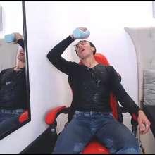 WETColours: Luke Gets Wet in His Jacket and Jeans