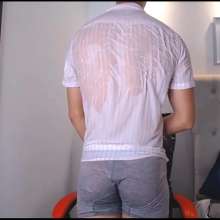 WETColours: Luke Super Wet in White Shirt and Jeans