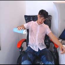 WETColours: Luke Super Wet in White Shirt and Jeans