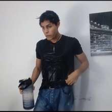 WETColours: Matteo Gets Wet in Black T-shirt and Jeans