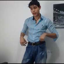 WETColours: Matteo Gets Wet in Light Blue Shirt and Jeans