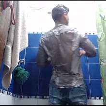 WETColours: Mike in Shower with Shirt and Jeans and Final Striptease