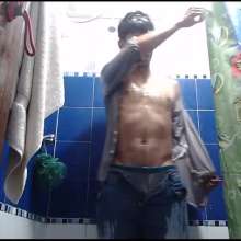 WETColours: Mike in Shower with Shirt and Jeans and Final Striptease