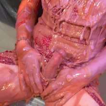 Miss Nicole: Naomi Rose Slimed: Tgirl Masturbates in Sundress and Glasses
