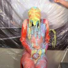 Miss Nicole: Naomi Rose Slimed: Tgirl Masturbates in Sundress and Glasses