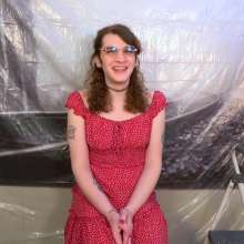 Miss Nicole: Naomi Rose Slimed: Tgirl Masturbates in Sundress and Glasses