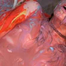 Miss Nicole: Naomi Rose Slimed: Tgirl Masturbates in Sundress and Glasses