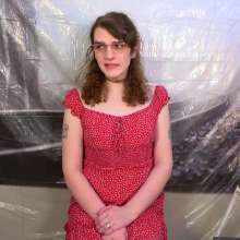 Miss Nicole: Naomi Rose Slimed: Tgirl Masturbates in Sundress and Glasses