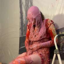 Miss Nicole: Naomi Rose Slimed: Tgirl Masturbates in Sundress and Glasses
