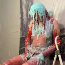 Miss Nicole: Naomi Rose Slimed: Tgirl Masturbates in Sundress and Glasses