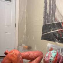 Miss Nicole: Naomi Rose Slimed: Tgirl Masturbates in Sundress and Glasses