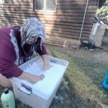 Darkabyss445: Outdoor Hairwashing Disaster