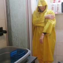 Thefetishgirl: Rainwear Shower and Switch