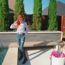WetlookFashion: Riah Gets Wet in Jeans, Boots and a White Shirt